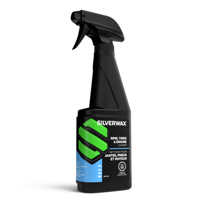 Nettoyant pour jantes, pneus et moteur