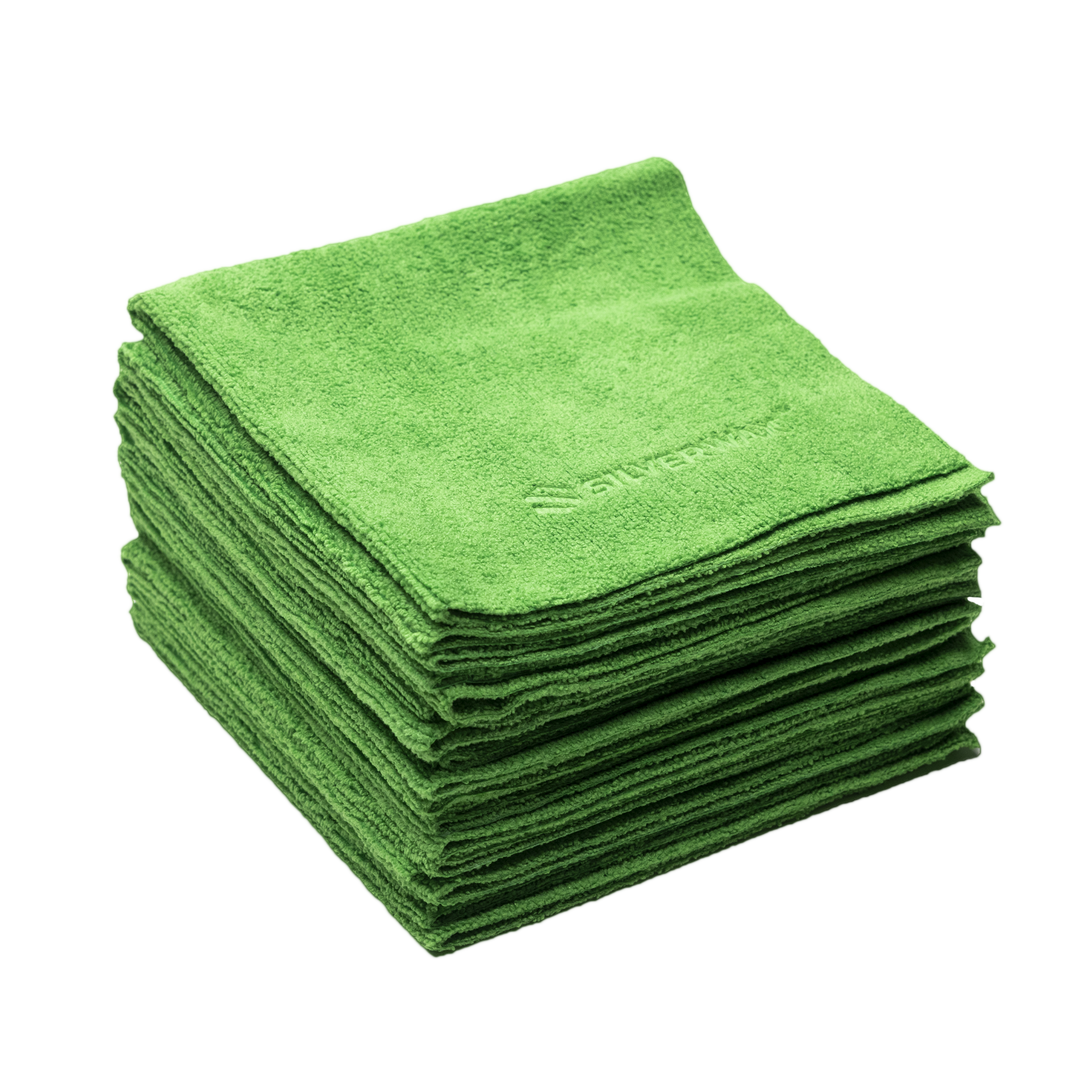 Linges en microfibre verts — Paquet de 10