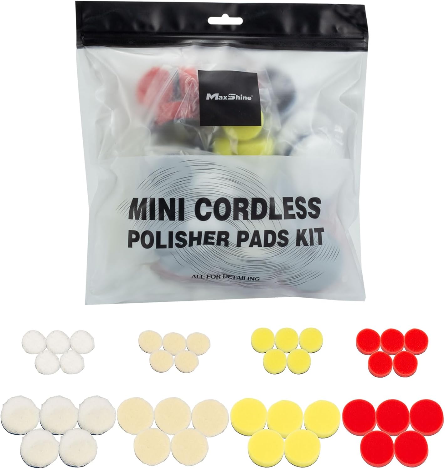 Mini Cordless Polisher Pads Kit Maxshine